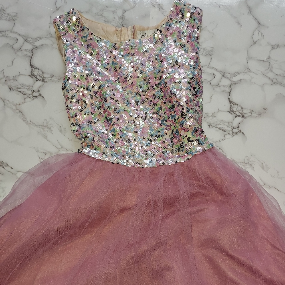 Blush Girls Dress 14 New without Tags Sequin Sparkle